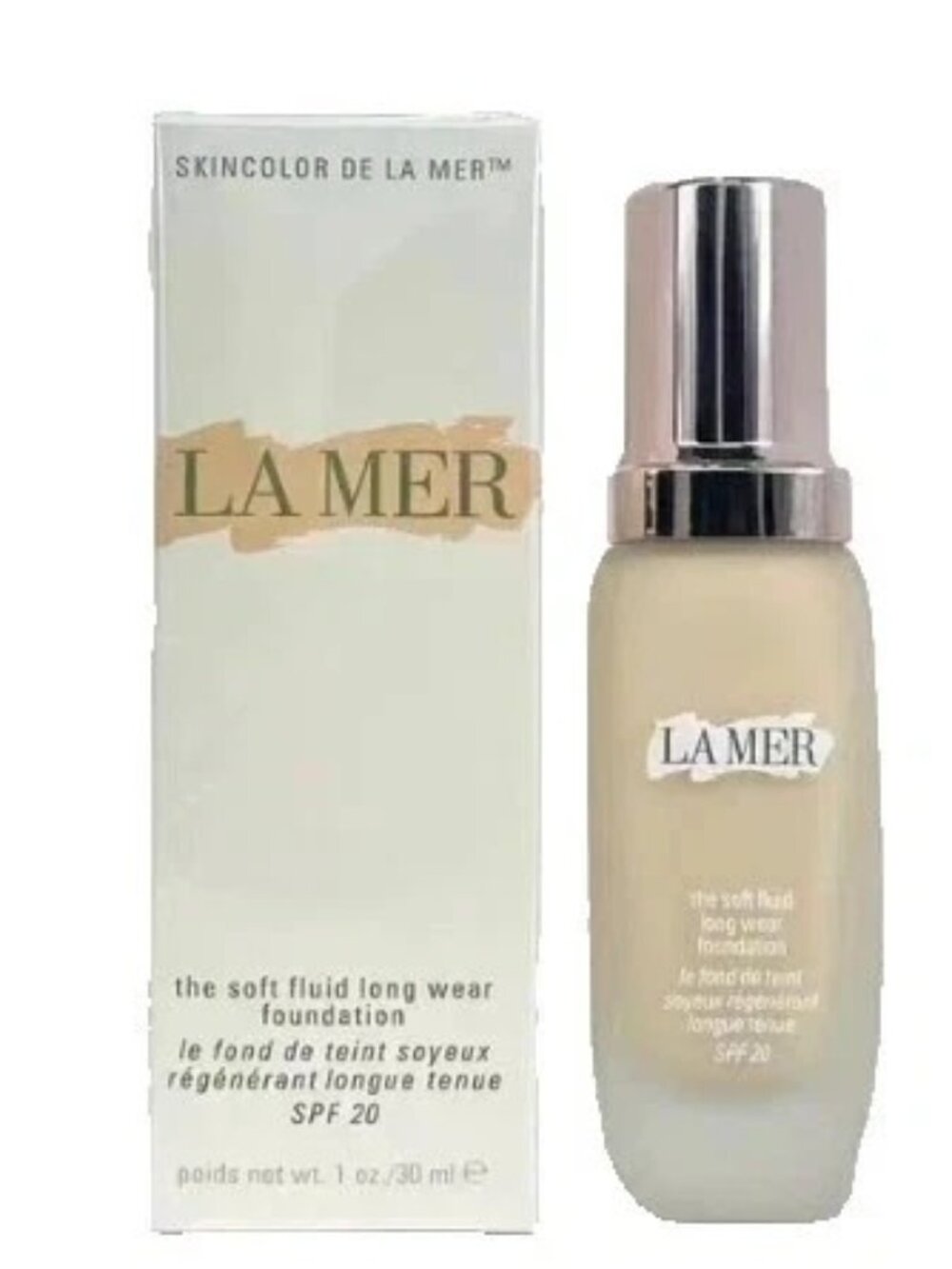 La Mer The Soft Fluid Long Wear Foundation SPF 20 – Ivory 02 (30 ml / 1 oz)